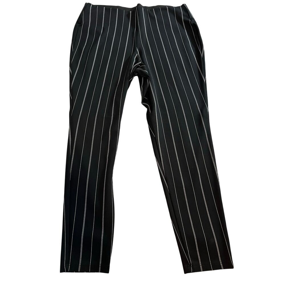 Fashion Nova Women's Black Pin Stripped Skinny Pants Leggings Size 1X